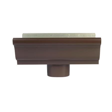 Gourmetgalley 2501019 5 in. K-Style Aluminum Gutter End Drop Brown, 12PK GO880559
